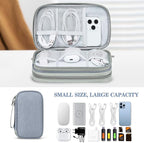 FYY Electronic Organizer, Travel Tech Pouch Bag, Light Grey | Wrist Strap - Image 6