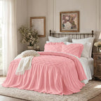 Ruffle Skirt Bedspread Set Flower Style by Uozzi+Bedding