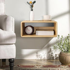 Floating Nightstand, Wall Mounted Bedside Table Wood Bedside Shelf Floating - Image 3