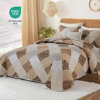 Dinjoy Boho Quilt Set Queen Size, Patchwork Floral Bedspreads, Reversible - Image 2
