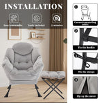 Lazy Chair with Ottoman, Comfy Reading Chair, Lounge Chair - Image 8
