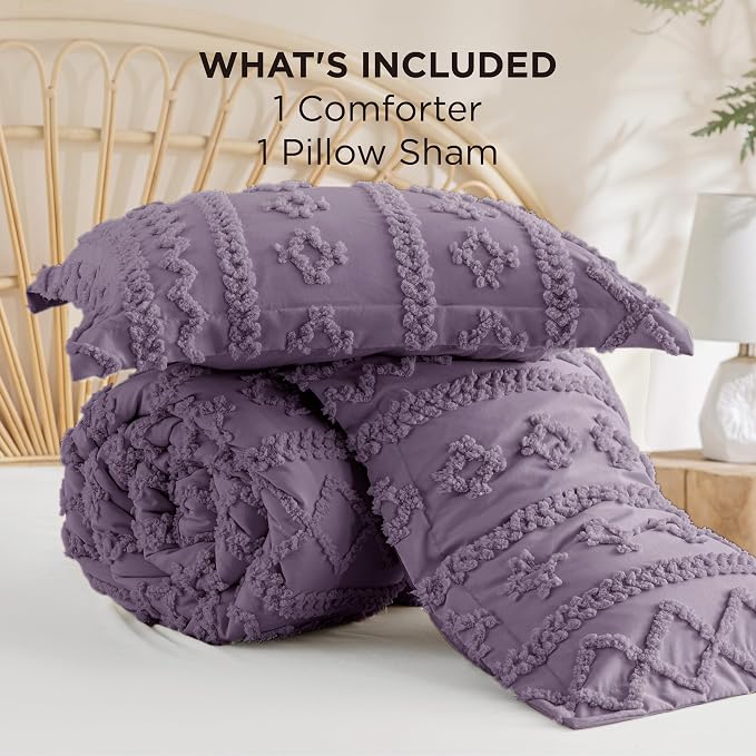 Bedsure Tufted Boho Comforter Set Twin Size - Image 7