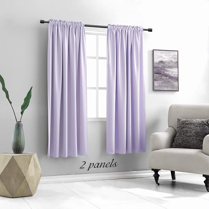 Lavender Purple Blackout Curtains - Image 2
