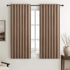 Rust Brown Short Small Window Room Darkening Curtains 54 Inches Long by QJMYDECO