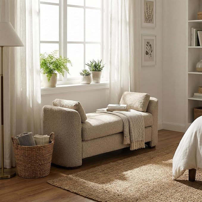 Christopher Knight Home Katir Boucle Upholstered Ottoman Bench - Image 5