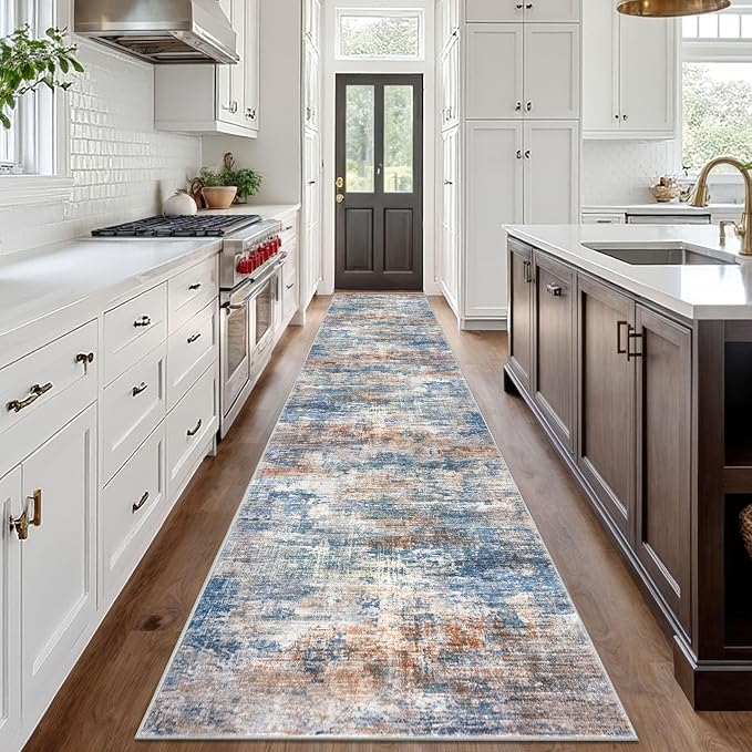 Abstract Runner Rug 3x18 Ft Extra Long Washable Runners - Image 3