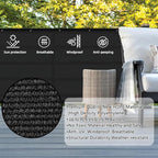 Custom Size 3'x6' Black Balcony Privacy Screen 90% UV Block | Windscreen Fence - Image 2