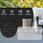 Custom Size 3.3'x33' Black Balcony Privacy Screen 90% UV Block | Windscreen - Image 2