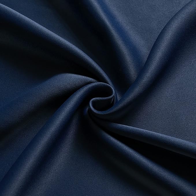 KOUFALL Navy Blue Curtains 90 Inches Long - Image 7