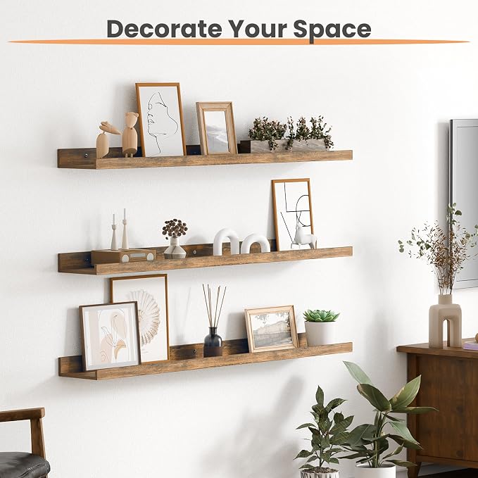 upsimples Floating Shelves for Wall Decor and Storage, Nursery Room, Coffee Bar - Image 4