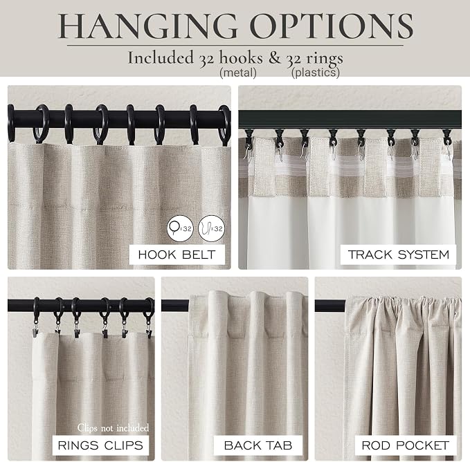 QJmydeco 54 Inch Curtains Sunblock Curtains - Image 4