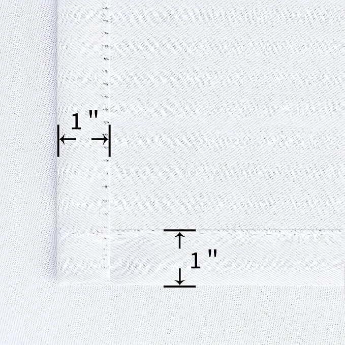 BGment Pure White Curtains 40 Inches Length - Image 8
