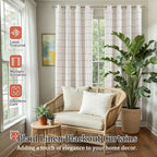 Navy Blue Linen Blackout Curtains - Image 2