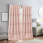 Blackout Window Curtains, Rustic Rod Pocket Drapes - Image 8