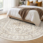 8x8 Round Washable Area Rug - Image 2
