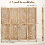 GIANTEX 4 Panel Boho Room Divider - Image 5