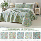 Lady Ann 100% Cotton Floral Cal King Quilt Set - Image 8