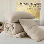 Bedsure Queen Comforter Set, Sand Soft Prewashed Bedding - Image 6