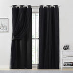 Bujasso Black Full Blackout Curtains - Image 4