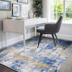 RELEANY Washable 4'x5' Abstract Area Rug - Image 2