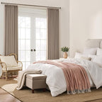 Pinch Pleated Window Curtain Panels 63 Inches Long Light Blocking Solid Ceiling - Image 4