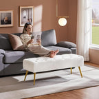 Yaheetech 45in Boucle Bench Seat - Image 4