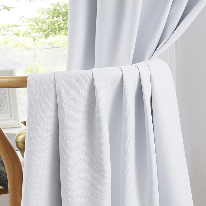 Blackout Extra Long Linen Curtains 11 ft Length Drapes - Image 5