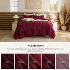 Bedsure California King Comforter Set, Dark Red Soft Prewashed Bedding - Image 8