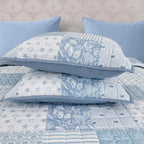 Queen Quilt Set-3 Pieces Soft Bedding Lightweight Floral Patchwork Coverlet | - Image 5