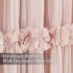 Thermal Insulated Window Curtains, Rustic Rod Pocket Drapes, Peach Pink - Image 4