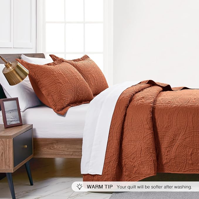 Love's cabin Quilts for Full Bed Umber Bedspreads Bedding Set - Image 4