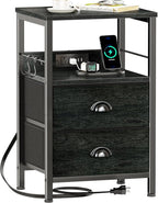 Nightstand with Charging Station by Furologee