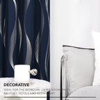 Deconovo Curtains for Living Room, Pattern Blackout Curtains 63 Inches Long | - Image 3