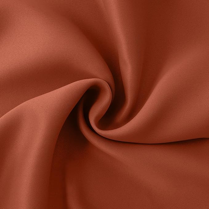BGment Terracotta Blackout Curtains 40 Inches Long - Image 6
