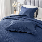 Kingnex Oversized King Bedspreads 128x120 Navy | Lightweight, Extra Wide Quilt - Image 6