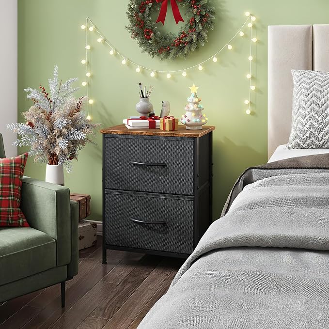 WLIVE Nightstand, 2 Drawer Dresser - Image 8