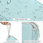 FYY Electronic Organizer, Travel Tech Pouch Bag, Mint Green | Wrist Strap - Image 4