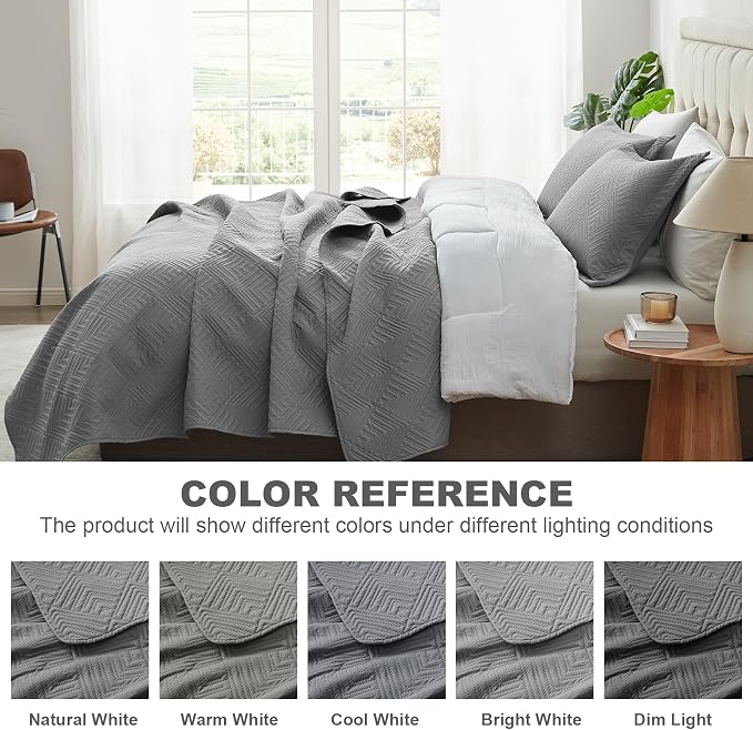 Hansleep Grey Quilt King Size - Image 5