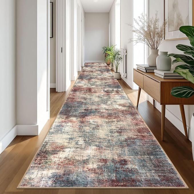 Abstract Runner Rug 3x20 Ft Extra Long Washable Runners - Image 8