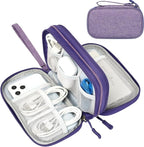 FYY Electronic Organizer, Travel Tech Pouch Bag Cable Organizer Dark Purple | by FYY