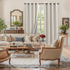 YoungsTex Linen Blackout Curtains 90 Inches Long - Image 4