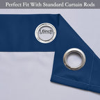 SimpleHome Blue to Grey White Ombre Room Darkening Curtains 63 Inch | Curtains - Image 4