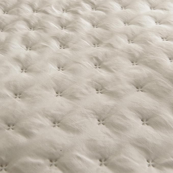 ROARINGWILD Beige Queen Size Quilt Bedding Set - Image 8