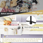 Bedside Caddy Organizer Hanging Storage Bag Bunk Bed White | Bed Caddy - Image 5