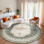 6x6 Round Washable Area Rug - Image 2
