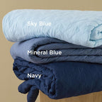 Bedsure King Size Quilt, Lightweight Comforter Set, Sky Blue Bedspread | - Image 3