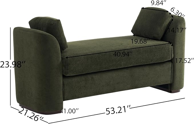 Christopher Knight Home Katir Velvet Upholstered Ottoman Bench - Image 2