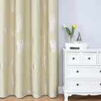 Window Curtains 72 Inch Long Blackout Curtains Silver Palm TreePrinted Light - Image 2