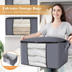 4 Pack Storage Bags for Clothes Blanket Storage Bins - Image 5