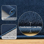 Navy Blue Area Rugs for Bedroom Living Room, 6x9 Memory Foam Rug | Thickened - Image 5
